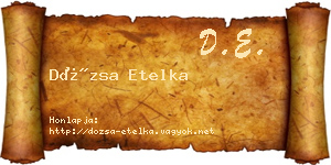 Dózsa Etelka névjegykártya
