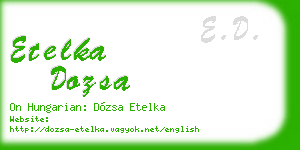 etelka dozsa business card